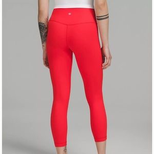 Lululemon align leggings. Size 4. High rise crop 23” Love Red